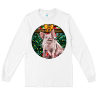 White christmas pig Long Sleeve Tee - LillyAllenDesigns