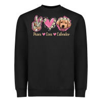Black Peace Love Labrador Heavyweight Sweatshirt - Jasminsmagicworld
