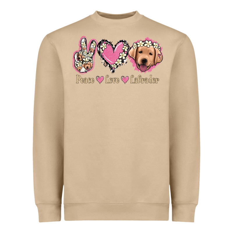 Peace Love Labrador Heavyweight Sweatshirt by Jasminsmagicworld | Teevron