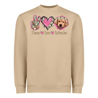 Mushroom Peace Love Labrador Heavyweight Sweatshirt - Jasminsmagicworld