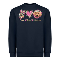Navy Peace Love Labrador Heavyweight Sweatshirt - Jasminsmagicworld