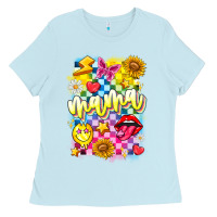 Baby Blue Mama Ladies Tee - CowhideDigitalArt