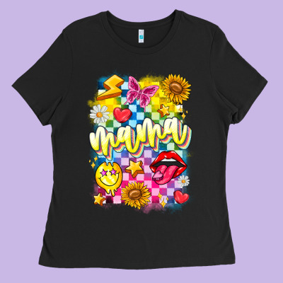 Mama Ladies Tee Designed By Cowhidedigitalart