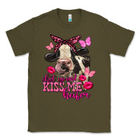 Army Green Valentine's Day shut up and kiss me Holstein Cow Classic Tee - FaDigitalArtStudio