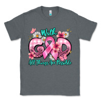 Charcoal Heather with god all things are possible Classic Tee - BarkalooDesign
