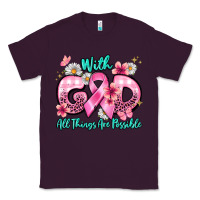 Plum with god all things are possible Classic Tee - BarkalooDesign