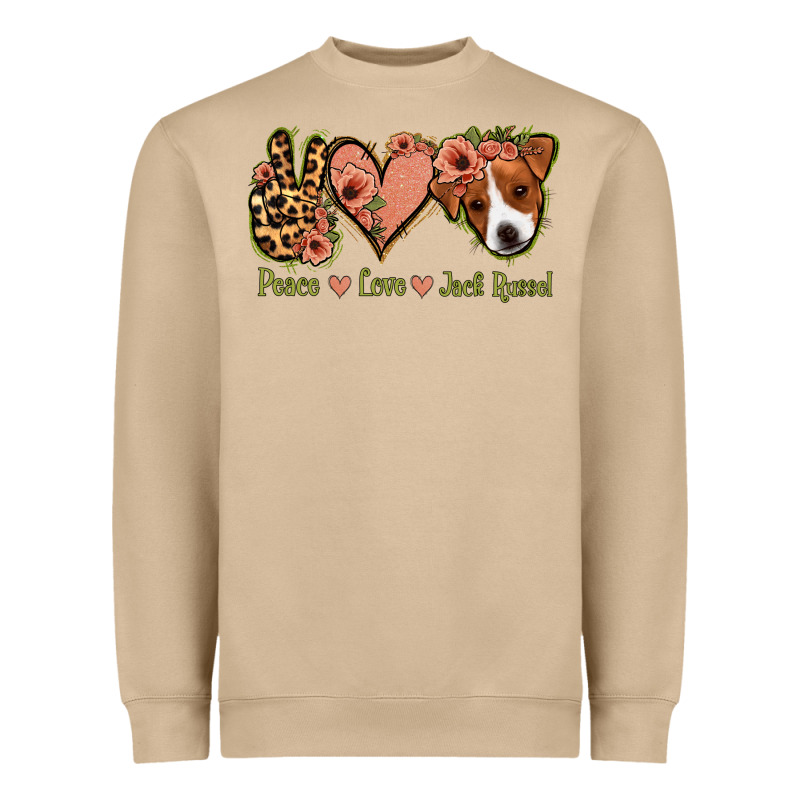 Peace Love Jack Russel Heavyweight Sweatshirt by Jasminsmagicworld | Teevron