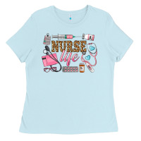 Baby Blue Western Nurse Life Ladies Tee - LillyAllenDesigns