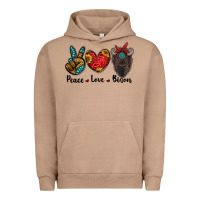 Pigment Burro peace love bison Urban Hoodie - RanaPortraitStore