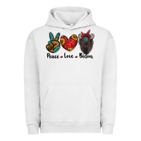 Pigment Lunar Rock peace love bison Urban Hoodie - RanaPortraitStore
