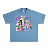 Pebble Blue My 1st Easter Urban Heavy Tee - CowhideDigitalArt