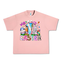 Salmon My 1st Easter Urban Heavy Tee - CowhideDigitalArt