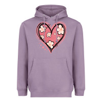 Lavender floral pink glitter heart Heavyweight Hoodie - Jasminsmagicworld
