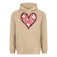 Mushroom floral pink glitter heart Heavyweight Hoodie - Jasminsmagicworld