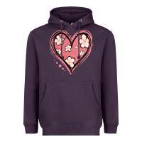 Plum floral pink glitter heart Heavyweight Hoodie - Jasminsmagicworld
