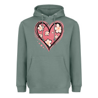 Sage floral pink glitter heart Heavyweight Hoodie - Jasminsmagicworld