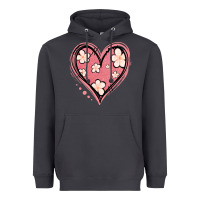 Smoke floral pink glitter heart Heavyweight Hoodie - Jasminsmagicworld