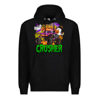 Black spooky crusher monster truck Premium Hoodie - BarkalooDesign