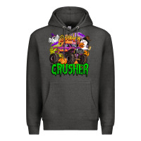 Charcoal Heather spooky crusher monster truck Premium Hoodie - BarkalooDesign