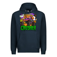Navy spooky crusher monster truck Premium Hoodie - BarkalooDesign