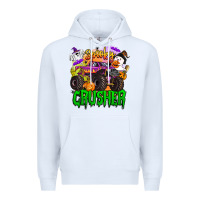 White spooky crusher monster truck Premium Hoodie - BarkalooDesign
