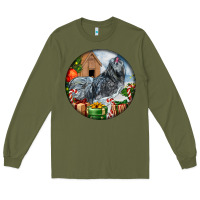 Army Green ameraucana rooster christmas Long Sleeve Tee - LillyAllenDesigns