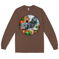 Chestnut ameraucana rooster christmas Long Sleeve Tee - LillyAllenDesigns