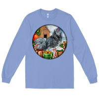Colony Blue ameraucana rooster christmas Long Sleeve Tee - LillyAllenDesigns