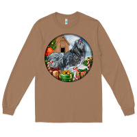 Toasted Coconut ameraucana rooster christmas Long Sleeve Tee - LillyAllenDesigns