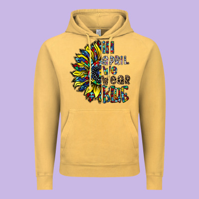 Autism Sunflower Vintage Hoodie Designed By Cowhidedigitalart