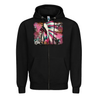 Black indian headdress valentine's day Zipper Hoodie - Jasminsmagicworld