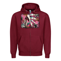 Burgundy indian headdress valentine's day Zipper Hoodie - Jasminsmagicworld