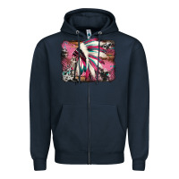 Navy indian headdress valentine's day Zipper Hoodie - Jasminsmagicworld