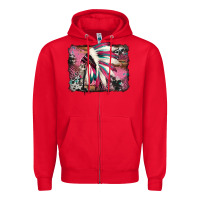 Red indian headdress valentine's day Zipper Hoodie - Jasminsmagicworld