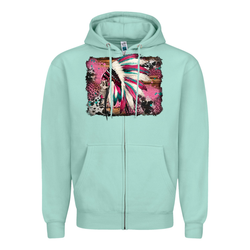 Indian Headdress Valentine's Day Zipper Hoodie by Jasminsmagicworld | Teevron