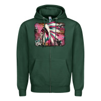 Sports Green indian headdress valentine's day Zipper Hoodie - Jasminsmagicworld
