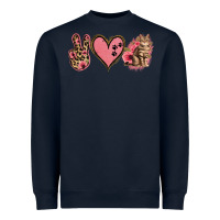 Navy Peace Love Cats Heavyweight Sweatshirt - Jasminsmagicworld