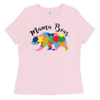 Bubblegum Pink mama bear Ladies Tee - CowhideDigitalArt