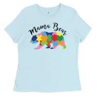 Baby Blue mama bear Ladies Tee - CowhideDigitalArt
