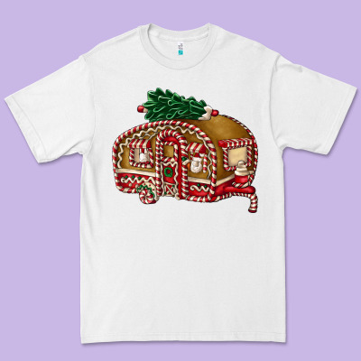 Caravan Gingerbread Premium Tee Designed By Fadigitalartstudio
