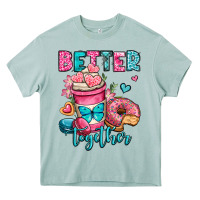 Arona better together donut and coffee valentines day Heavy Core Tee - OliviaCreatesArt