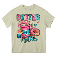 Mossy better together donut and coffee valentines day Heavy Core Tee - OliviaCreatesArt