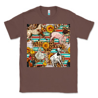 Chestnut Western Leopard Farm Animals Seamless Pattern Classic Tee - FaDigitalArtStudio