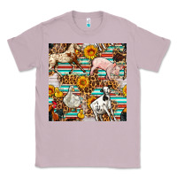 Lilac Western Leopard Farm Animals Seamless Pattern Classic Tee - FaDigitalArtStudio