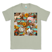 Matcha Western Leopard Farm Animals Seamless Pattern Classic Tee - FaDigitalArtStudio