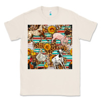 Natural Western Leopard Farm Animals Seamless Pattern Classic Tee - FaDigitalArtStudio