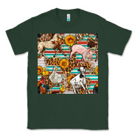Sports Green Western Leopard Farm Animals Seamless Pattern Classic Tee - FaDigitalArtStudio