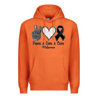 Carrot Peace Love Cure Melanoma Cancer Premium Hoodie - Jasminsmagicworld