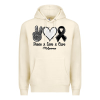 Tofu Peace Love Cure Melanoma Cancer Premium Hoodie - Jasminsmagicworld