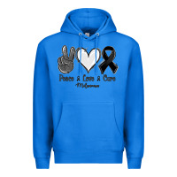 True Royal Peace Love Cure Melanoma Cancer Premium Hoodie - Jasminsmagicworld